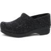 Dansko Professional Glitter Slip-On Clogs for Women – Rocker Sole and Arch Support for Comfort – Shiny and Stylish Glitter Uppers(Black)