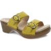 Dansko Sophie Slip-On Sandal for Women – Lightweight with Added Arch Support – Durable PU Outsole for Long-Lasting Wear and Comfort(Yellow Milled Nubuck)