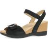 Dansko Stella Multi-Strap Wedge Sandal for Women – Cork/EVA Wedge with Arch Support -Fully Adjustable Straps-Lightweight Rubber Outsole(Black)