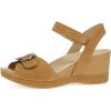 Dansko Stella Multi-Strap Wedge Sandal for Women – Cork/EVA Wedge with Arch Support -Fully Adjustable Straps-Lightweight Rubber Outsole(Dijon)