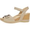 Dansko Stella Multi-Strap Wedge Sandal for Women – Cork/EVA Wedge with Arch Support -Fully Adjustable Straps-Lightweight Rubber Outsole(Sand)