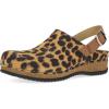 Dansko Women’s Merrin Sling-Back Mule Clog-Dual Density Cork/EVA Midsole and Lightweight Rubber Outsole Provide a Comfortable Ride on Patented Stapled Construction(Leopard)