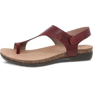 Dansko Reece Sandal for Women – Memory Foam and Cork Footbed for Comfort and Arch Support – Lightweight Rubber Outsole for Long-Lasting Wear with Hook & Loop Strap(Cinnabar)