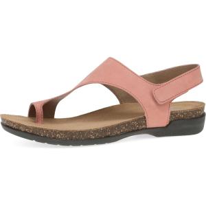 Dansko Reece Sandal for Women – Memory Foam and Cork Footbed for Comfort and Arch Support – Lightweight Rubber Outsole for Long-Lasting Wear with Hook & Loop Strap(Rose)