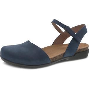 Dansko Rowan Sandal for Women – Memory Foam and Cork Footbed for Comfort and Arch Support – Lightweight Rubber Outsole for Long-Lasting Wear – Versatile Casual to Dressy Footwear(Navy)
