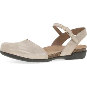 Dansko Rowan Sandal for Women – Memory Foam and Cork Footbed for Comfort and Arch Support – Lightweight Rubber Outsole for Long-Lasting Wear – Versatile Casual to Dressy Footwear(Beige Sparkle)