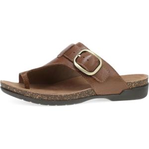 Dansko Rylee Sandal for Women – Memory Foam and Cork Footbed for Comfort and Arch Support – Lightweight Rubber Outsole for Long-Lasting Wear(Brown Leather)